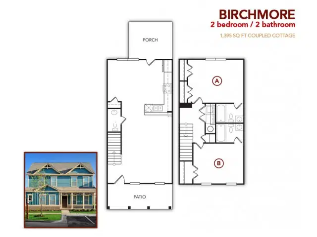 The Republic at Lubbock, Lubbock – 2 Bedroom - 2.5 Bathroom