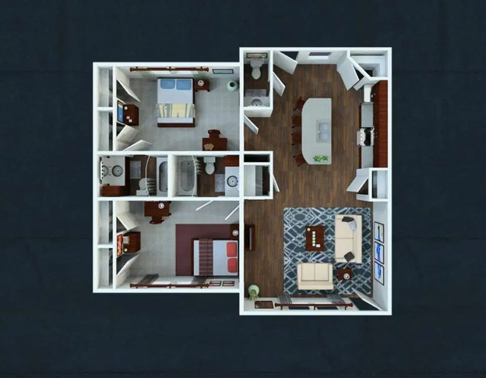 The Maddox, Lubbock – 2 Bedroom 2.5 Bathroom