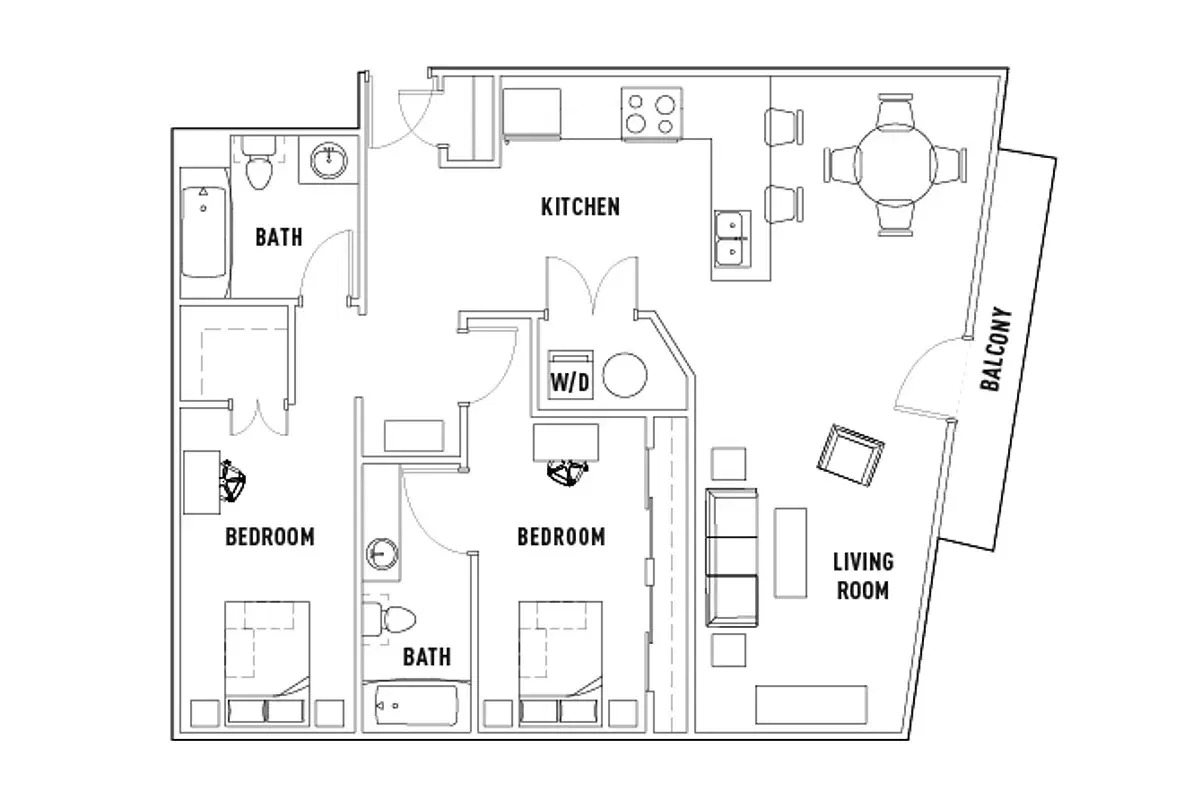 Crest At Pearl, Austin – Room in 2 Bed - 2 Bath A