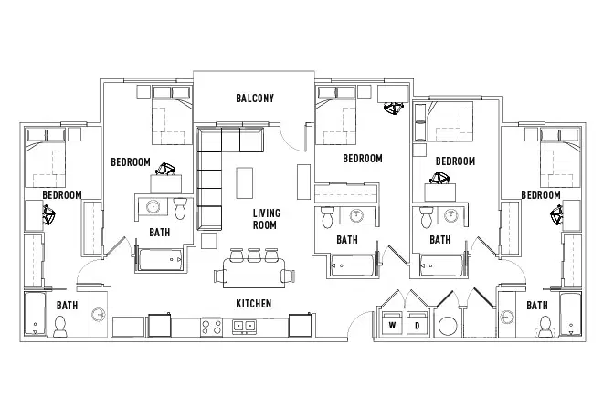 21 Hundred At Overton Park, Lubbock – Room in 5 Bed - 5 Bath