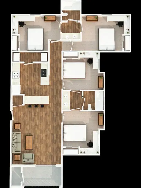 The Zone, College Station – 4 Bed 2 Bath