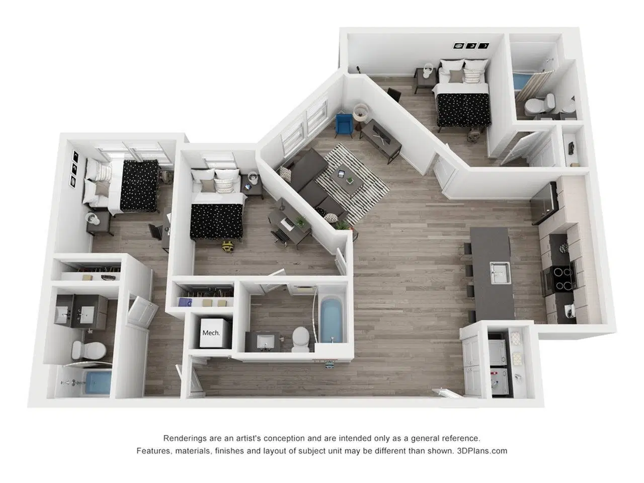 The Metropolitan Gainesville, Gainesville – Room in 3 Bedroom 3 Bathroom | C1