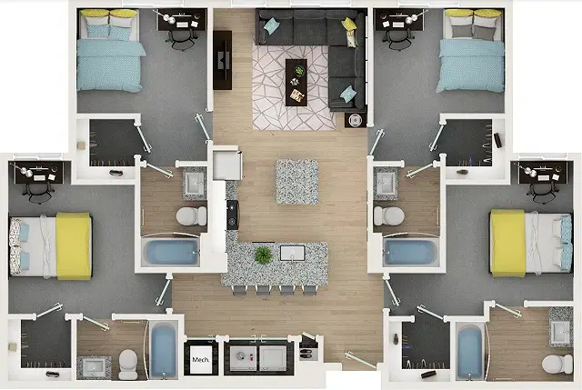 Apollo Tempe, Tempe – 4 Bedroom 4 Bathroom