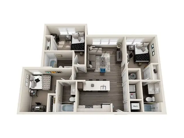 The Standard At Tallahassee, Tallahassee – The Chelsea Room in 3 Bedroom 3 Bathroom