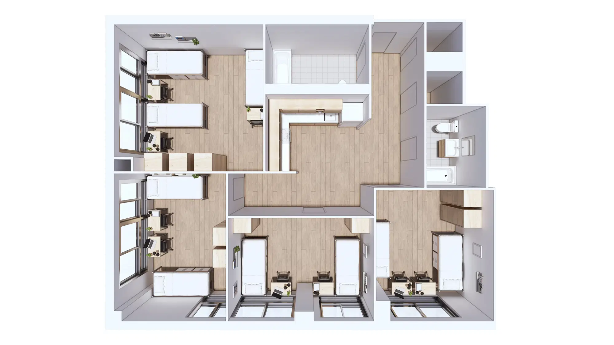 Chelsea, New York – Double in a 4 Room Unit