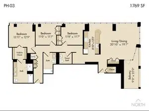 215 West Apartments, Chicago – 3 Bed 3 Bath