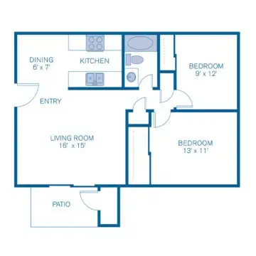 Desert Palm Village, Tempe – 2 Bed 1 Bath