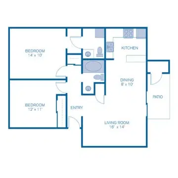 Desert Palm Village, Tempe – 2 Bed 2 Bath