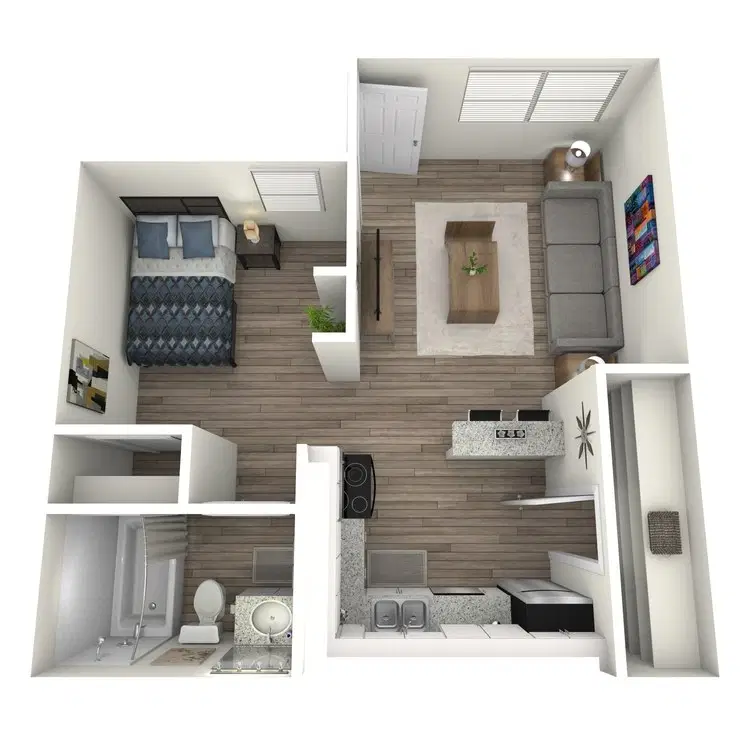 Riverwalk Luxury Apartments, Tucson – 1 Bed 1 Bath