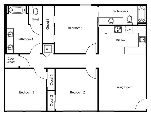 Camino Flats, Austin – 3 Bedroom 2 Bathroom