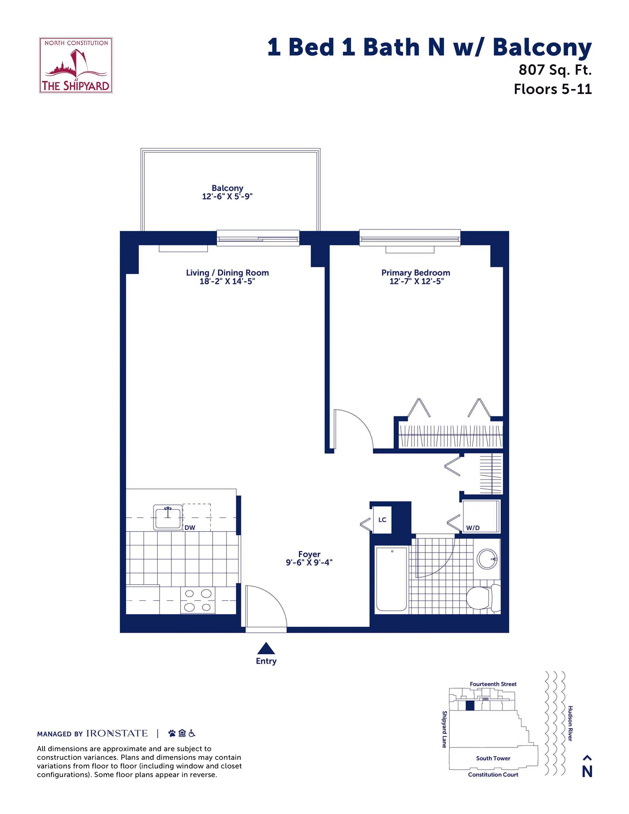 The North Constitution, New York – 1 Bedroom 1 Bathroom