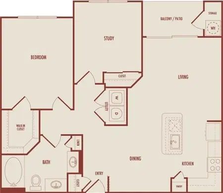 Domain At Kirby, Houston – 2 Bedroom 1 Bathroom