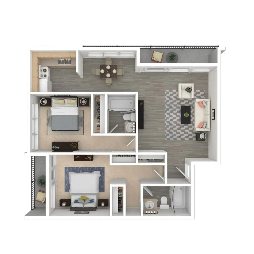 West Park Village, Los Angeles – 2 Bed 2 Bath