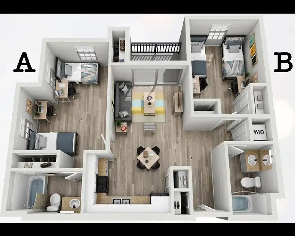 West 27th Place, Los Angeles – Room in 2 Bedroom 2 Bathroom | B1C
