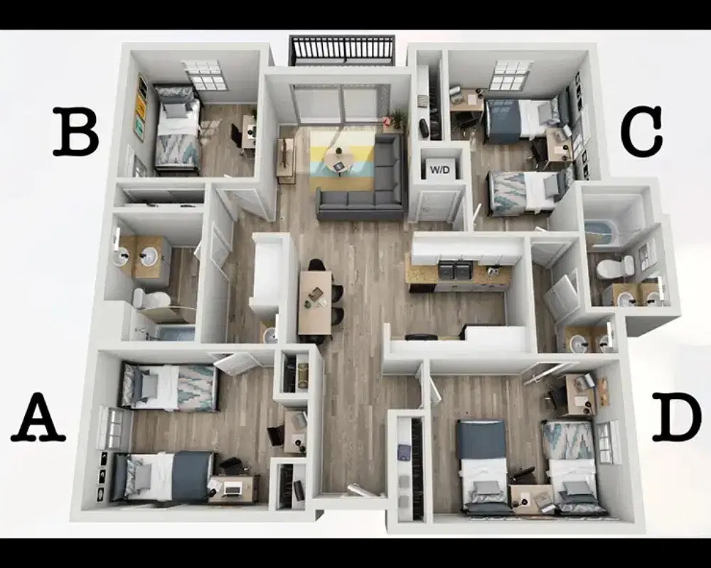 West 27th Place, Los Angeles – Room in 4 Bedroom 2 Bathroom | D1A