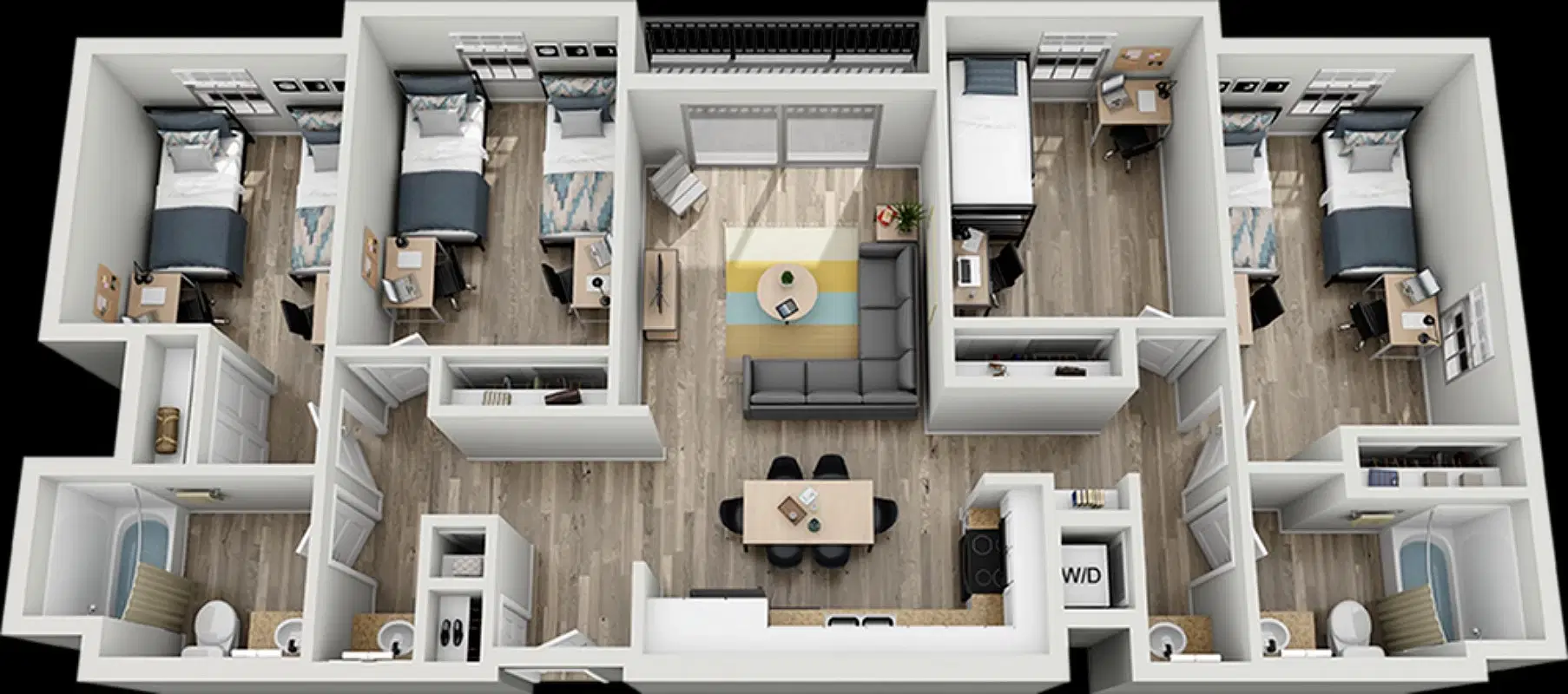 West 27th Place, Los Angeles – Room in 4 Bedroom 2 Bathroom | D1B