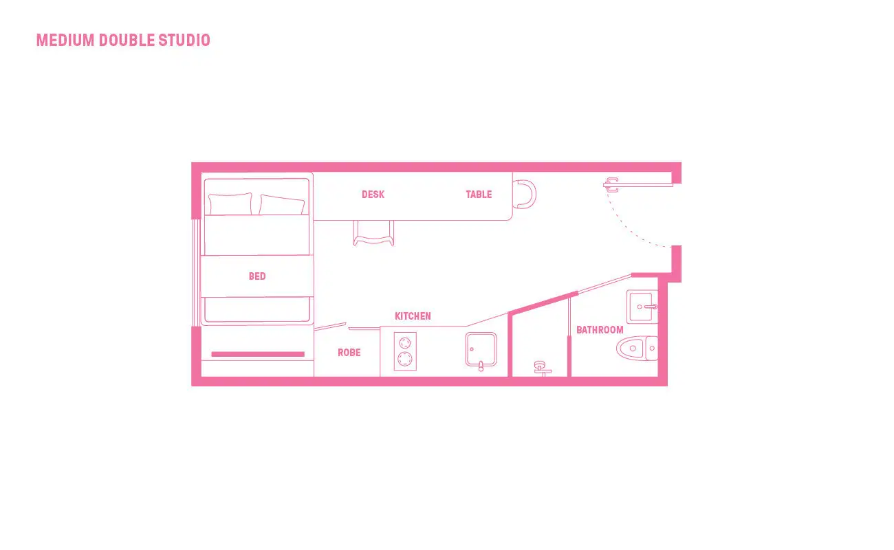 Scape Carlton, Melbourne – Signature Plus Studio, Double Bed