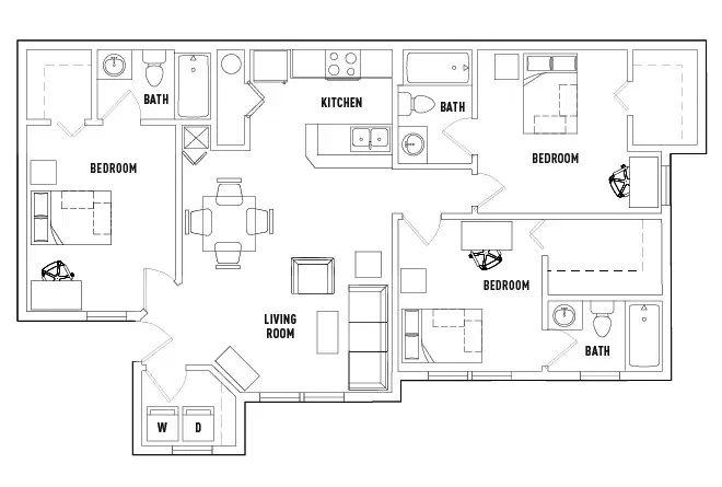 The Village At Science Drive, Orlando – Room in 3 Bed - 3 Bath