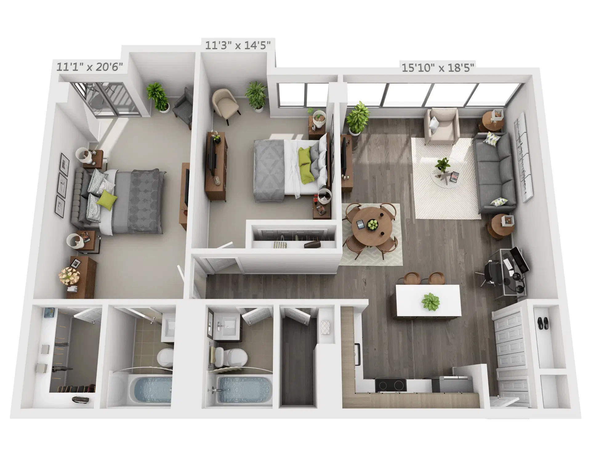 Scio At The Medical District, Chicago – Two Bedroom C3