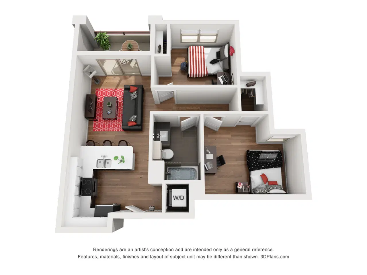Icon Plaza, Los Angeles – 2 Bed 1 Bath