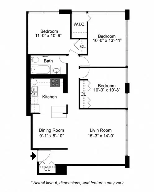 2101 Michigan, Chicago – 3 Bed 1 Bath