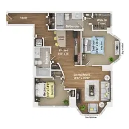 Fisher Building Apartments, Chicago – 2 Bed 2 Bath