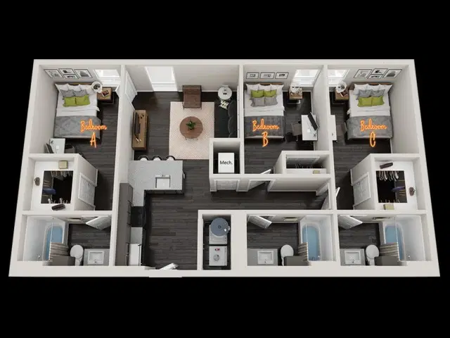 HillTop, Austin – 3 Bed 3 Bath
