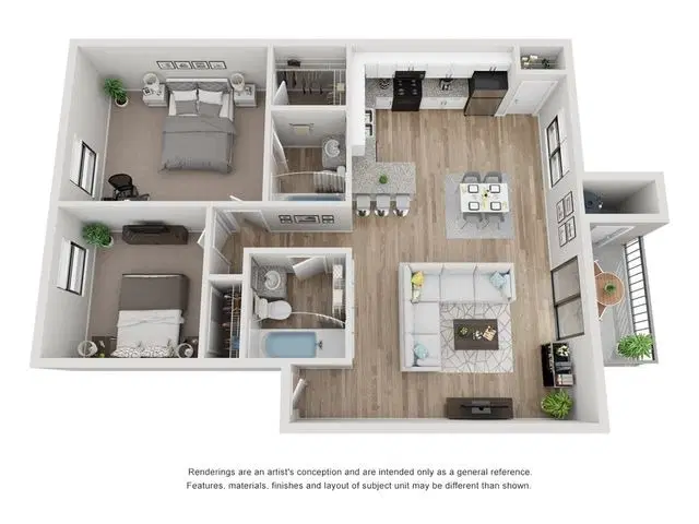 Summit At Hyde Park, Austin – 2 Bed 2 Bath