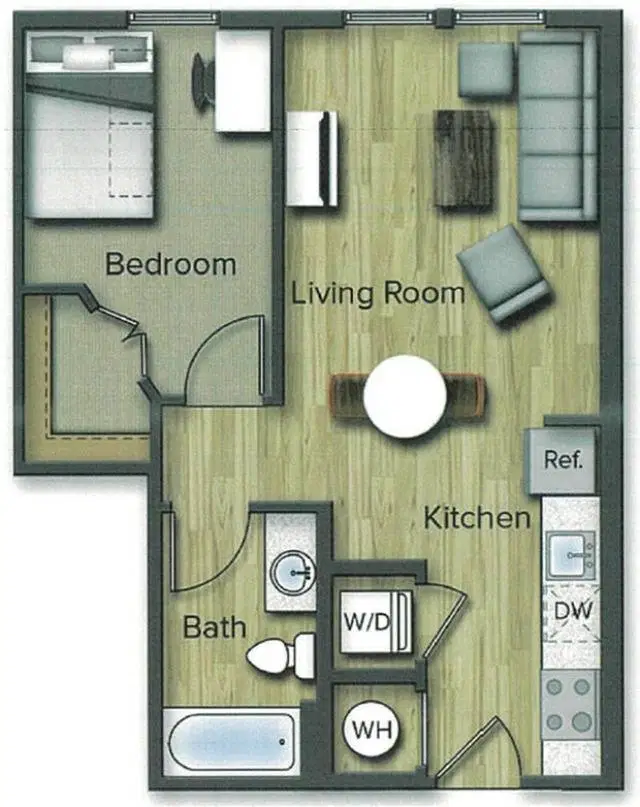 Terrapin Row, College Park – 1 Bedroom 1 Bathroom