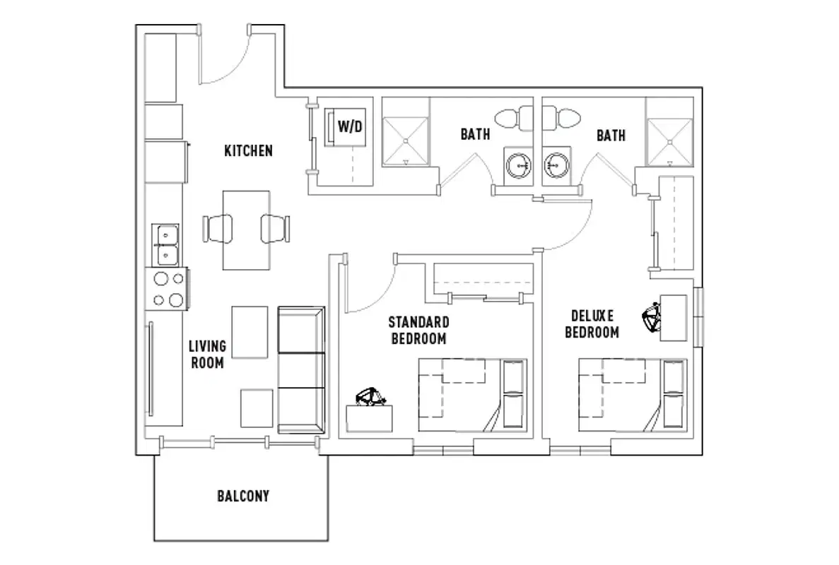Campus Edge On Pierce, West Lafayette – Room in 2 Bed - 2 Bath A
