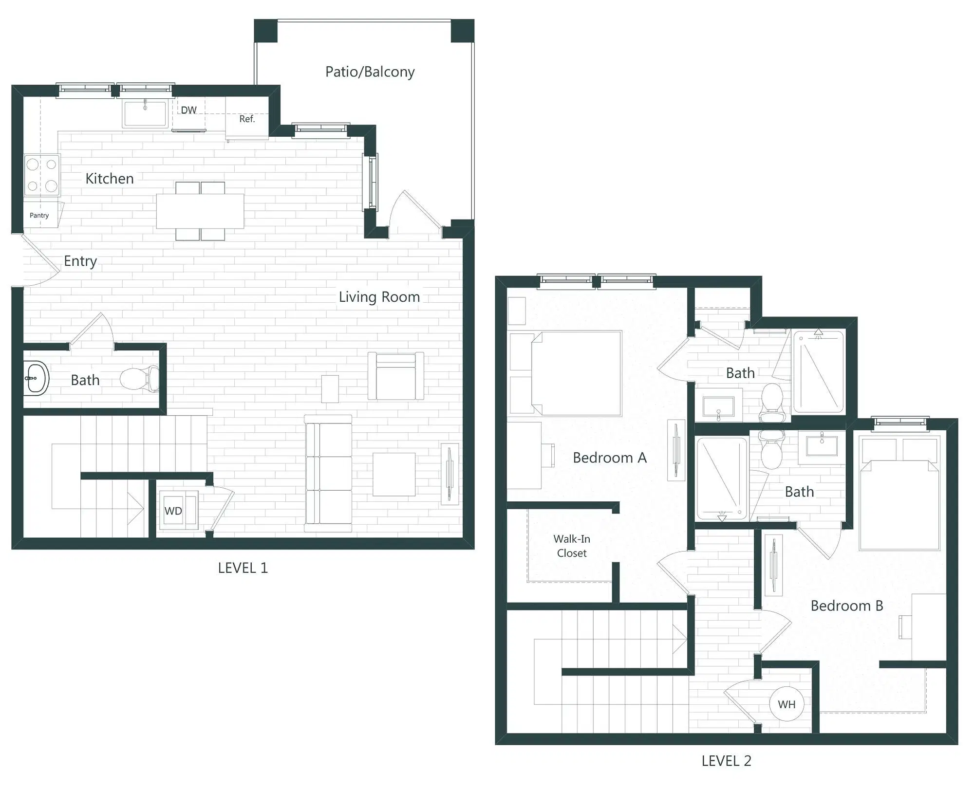Aero on 24th, Gainesville – 2 Bed 2.5 Bath Townhome