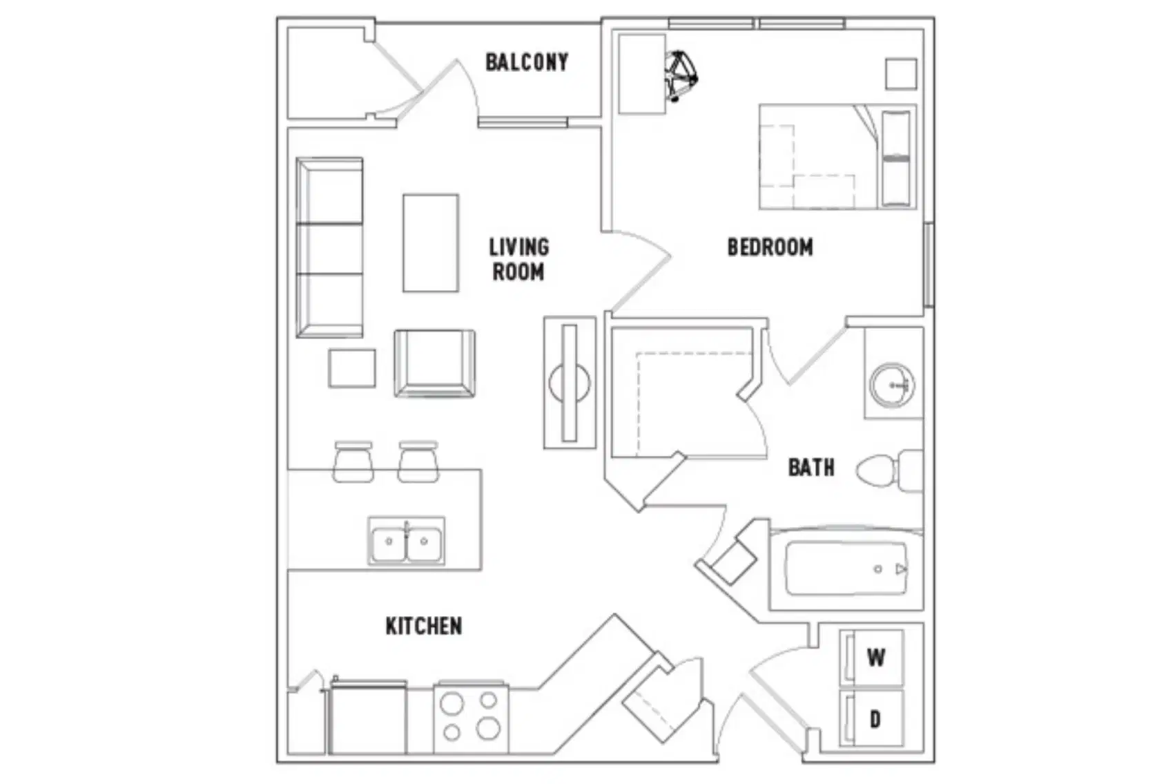 The Arlie, Arlington – 1 Bed - 1 Bath
