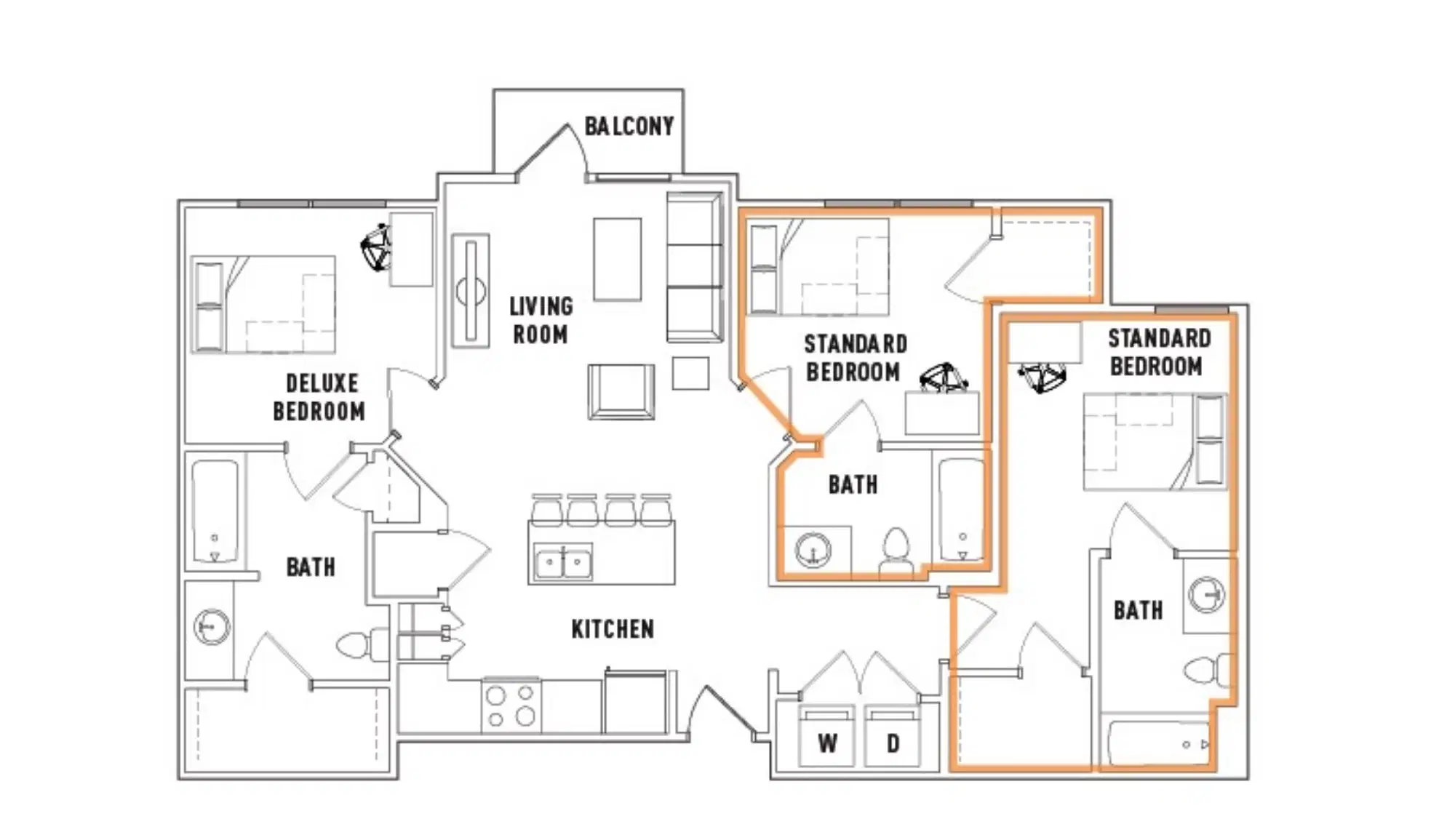 The Arlie, Arlington – Room in 3 Bed - 3 Bath
