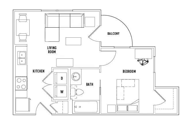 601 Copeland, Tallahassee – 1 Bed - 1 Bath A Balcony