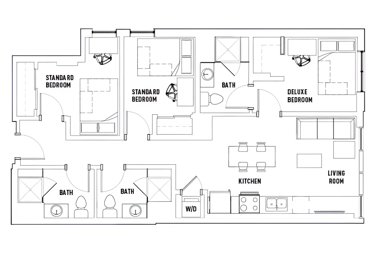 Campus Edge Ann Arbor, Ann Arbor – Room in 3 Bed - 3 Bath A