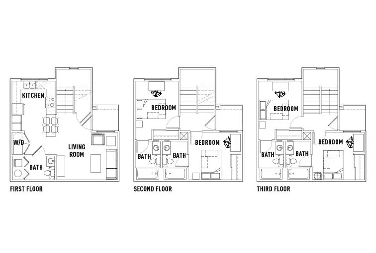 Villas At Babcock, San Antonio – Room in 4 Bed - 4.5 Bath