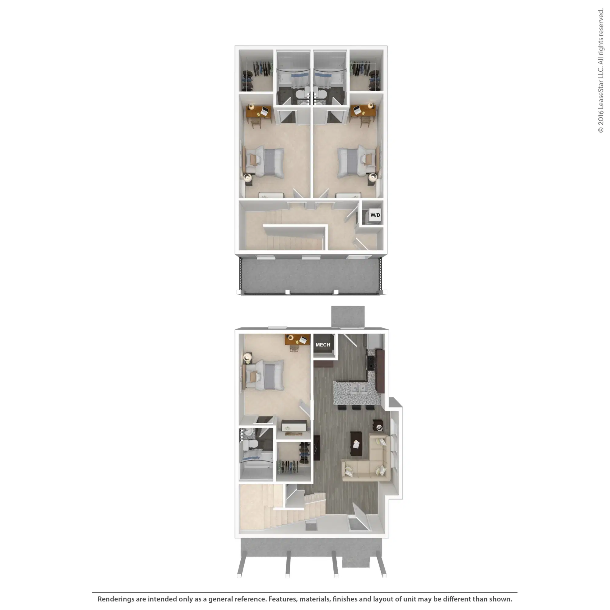 Arlington Cottages & Townhomes, Baton Rouge – Room in 3 Bedroom 3 Bathroom | 3 Cottage Upper Deck