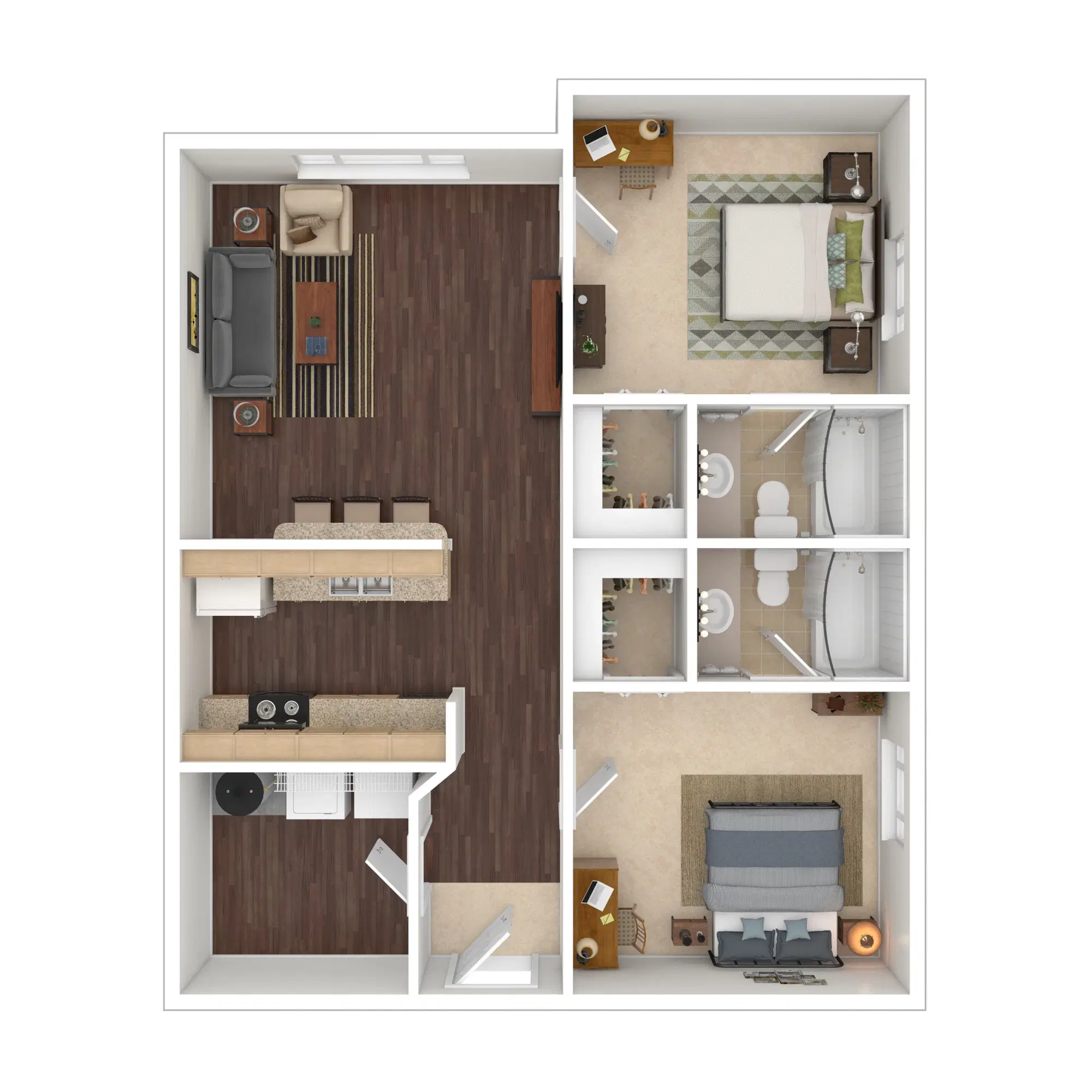 Collegiate Suites of Blacksburg, Blacksburg – Room in 2 Bedroom 2 Bathroom | 2x2 L