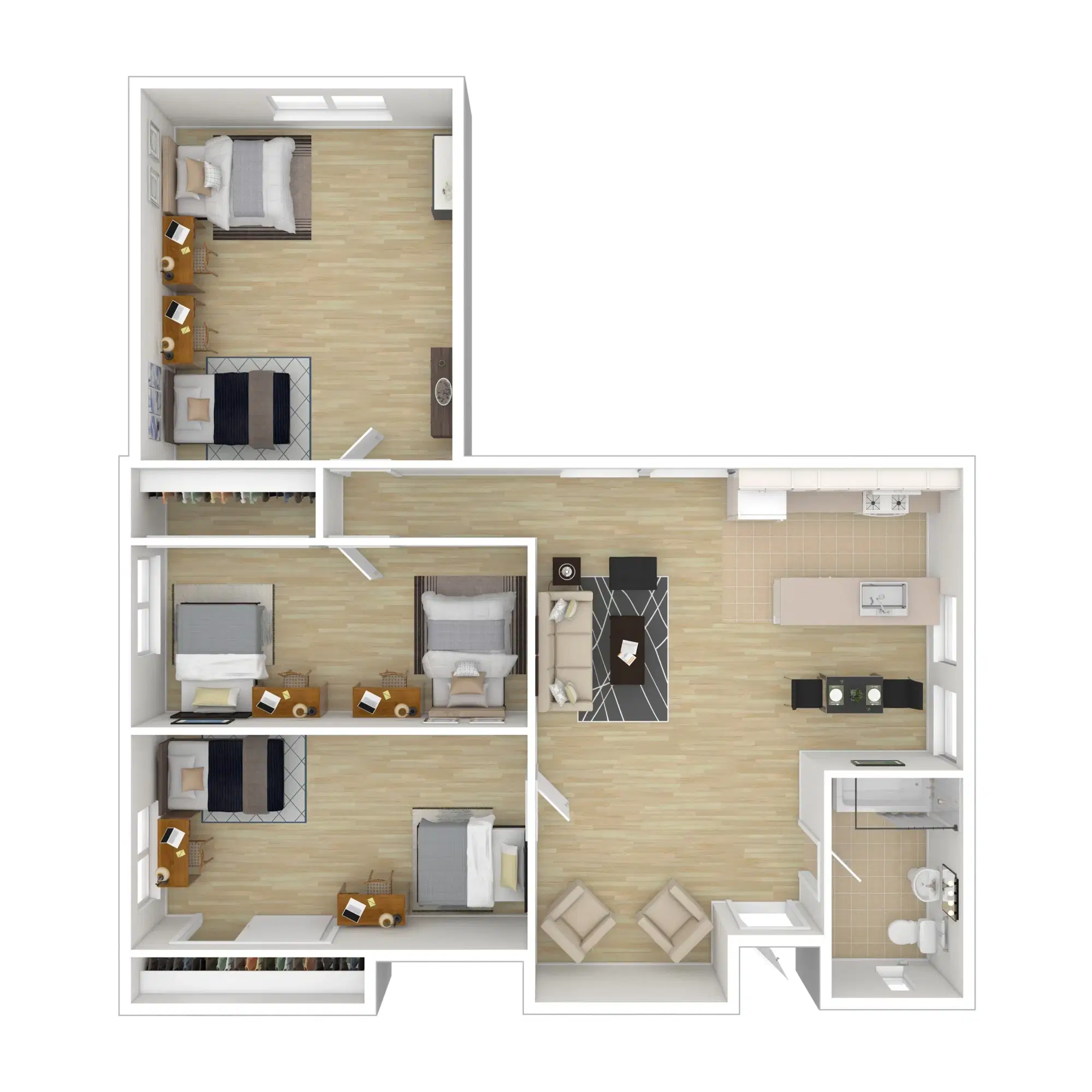 Solis Isla Vista, Goleta – Room in 3 Bedroom 2 Bathroom | 828 EdM K (DBL/DBL/DBL)