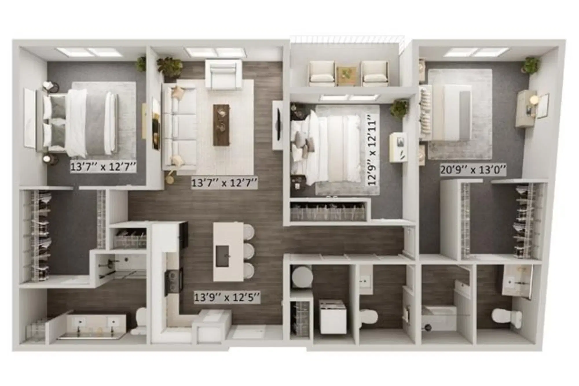 Lane Lofts, Columbus – Henderson B - 3 Bed 2.5 Bath