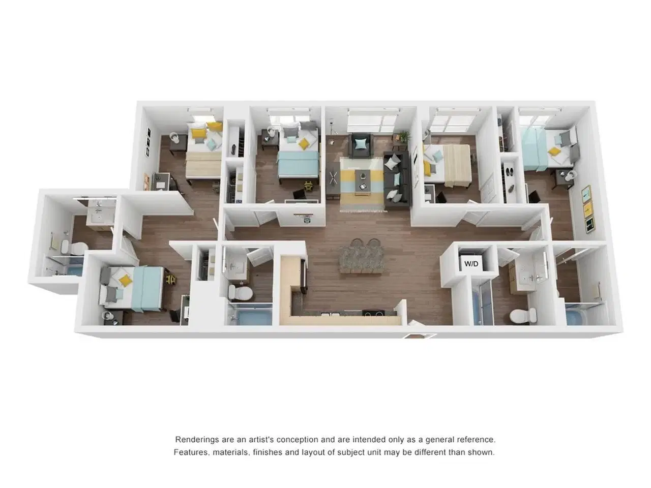 Theory U District, Seattle – D11 - 4 Bedroom 4 Bathroom Apartment