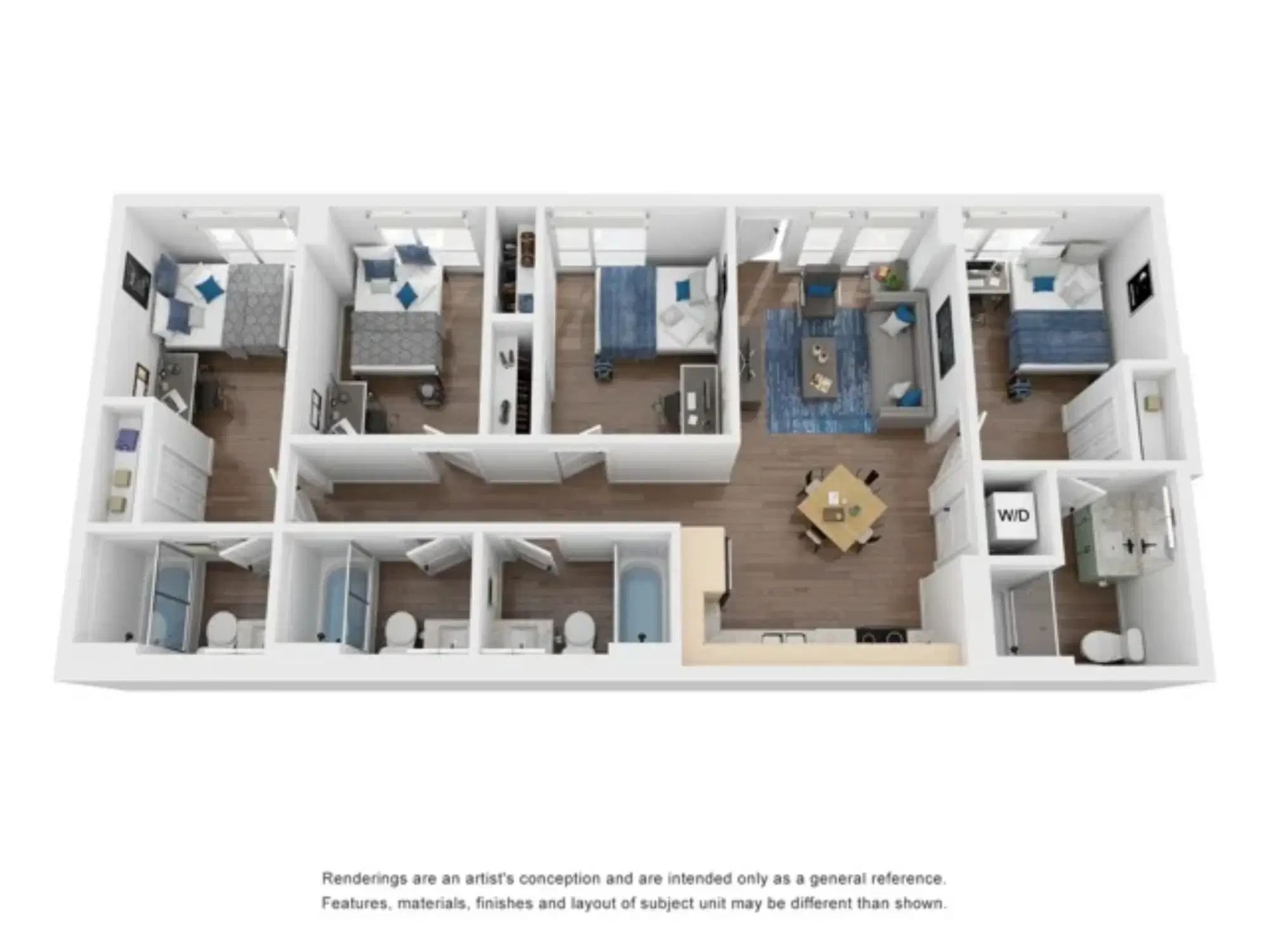 Theory U District, Seattle – D9C - 4 Bedroom 4 Bathroom Apartment