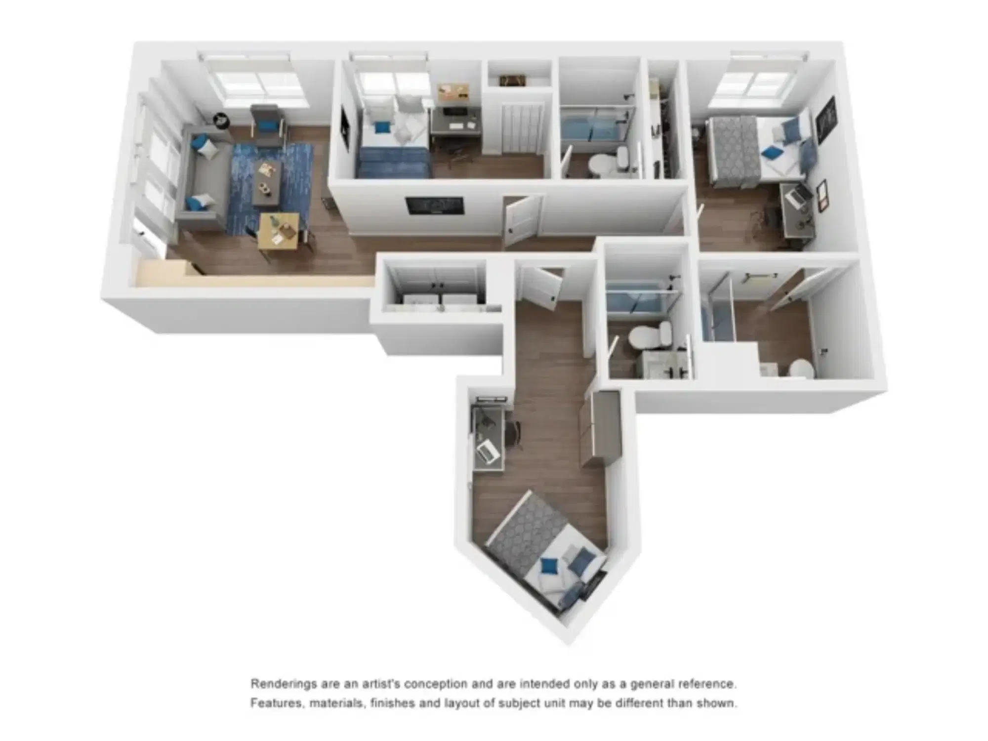 Theory U District, Seattle – C2C - 3 Bedroom 3 Bathroom Apartment