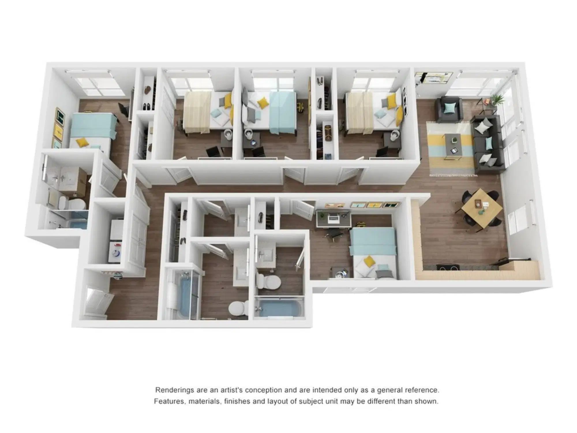 Theory U District, Seattle – E2 - 5 Bedroom 3 Bathroom Apartment