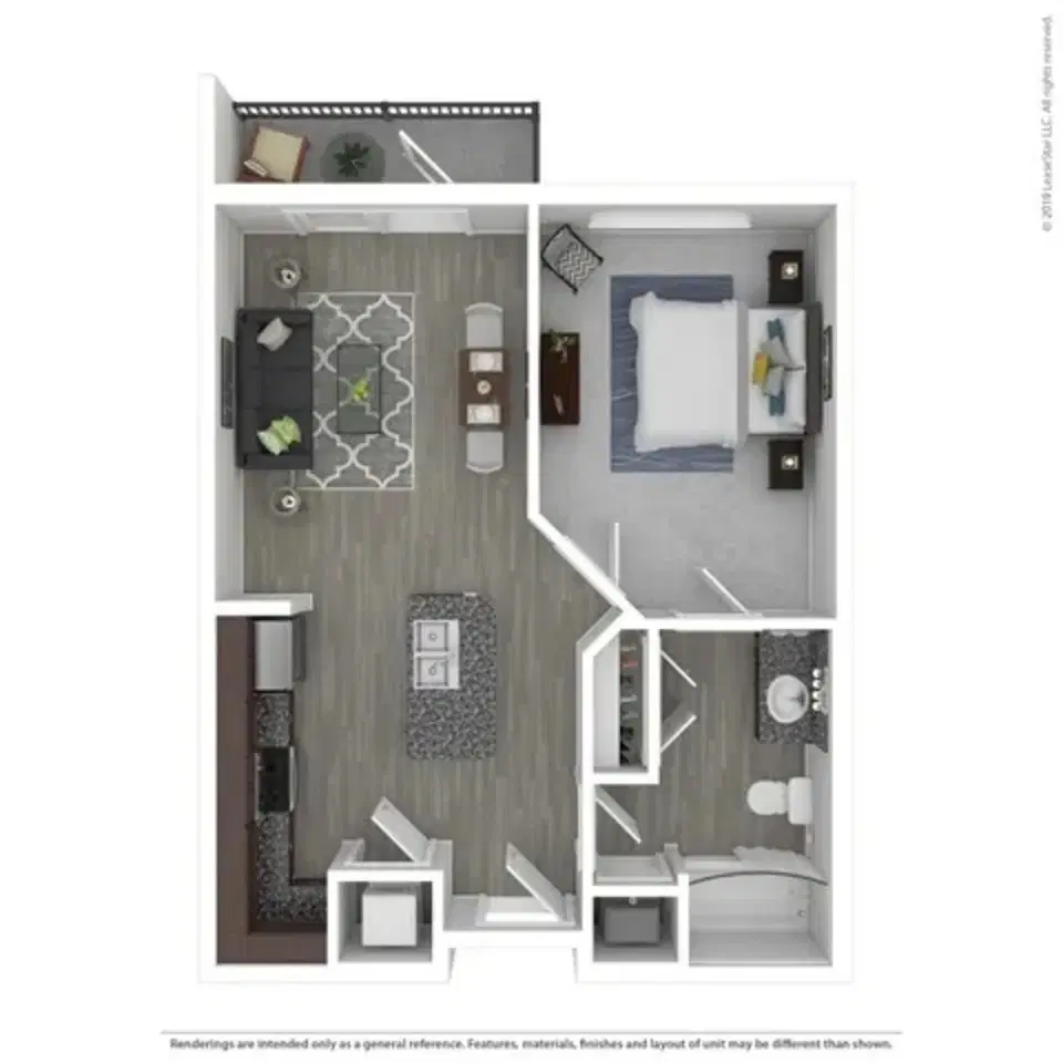 801 Polaris, Columbus – Lennon - 1 Bed 1 Bath