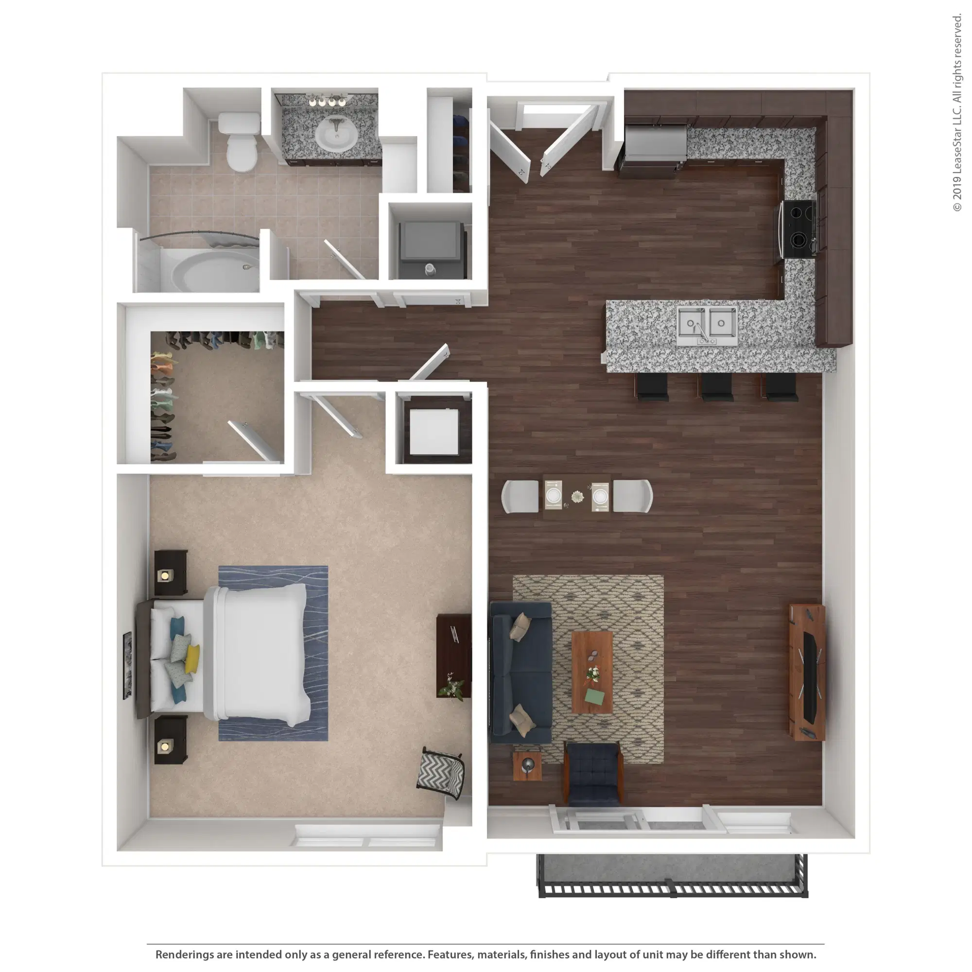 600 Goodale, Columbus – The Dylan - 1 Bed 1 Bath