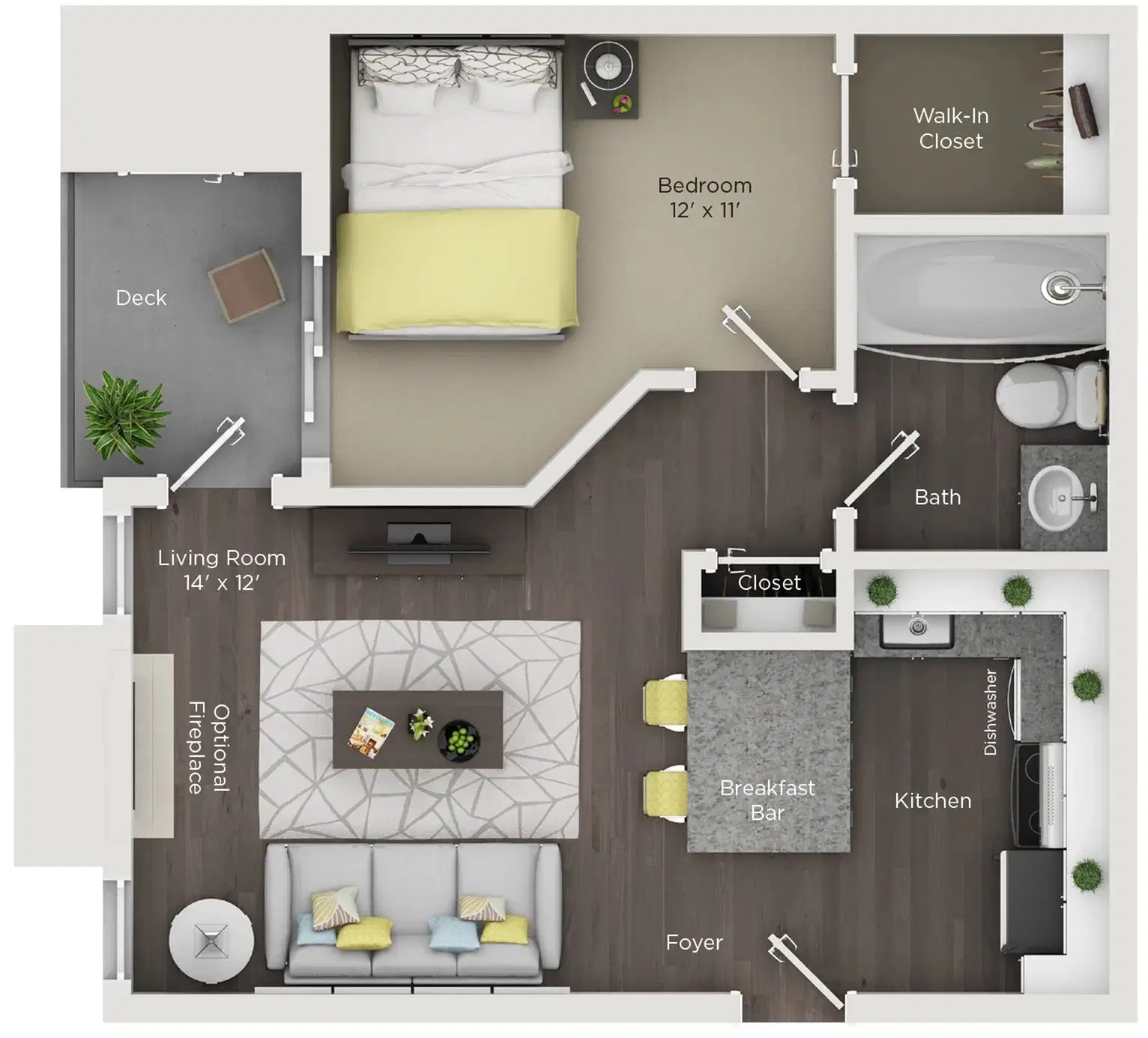 Grandview Apartments, Columbus – AR - 1 Bed 1 Bath