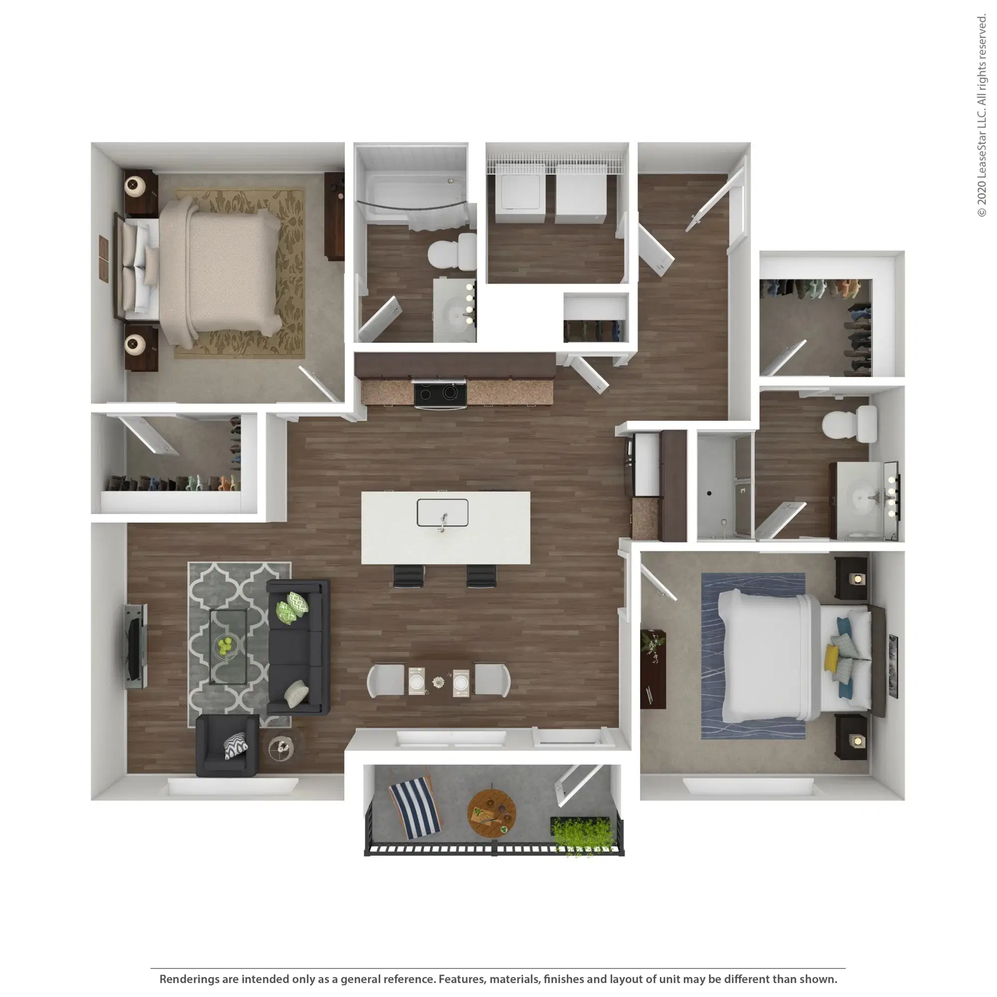 Harper House At The Highlands, Columbus – Hadley - 2 Bed 2 Bath