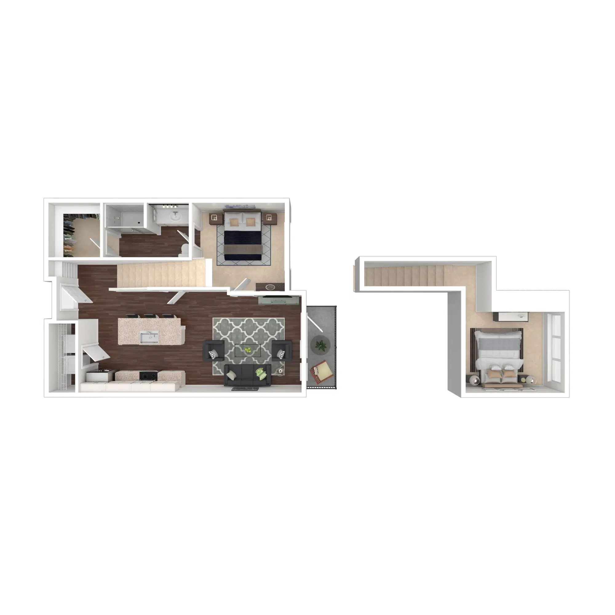 Luxe 88, Columbus – Jackson with Loft - 1 Bed 1 Bath
