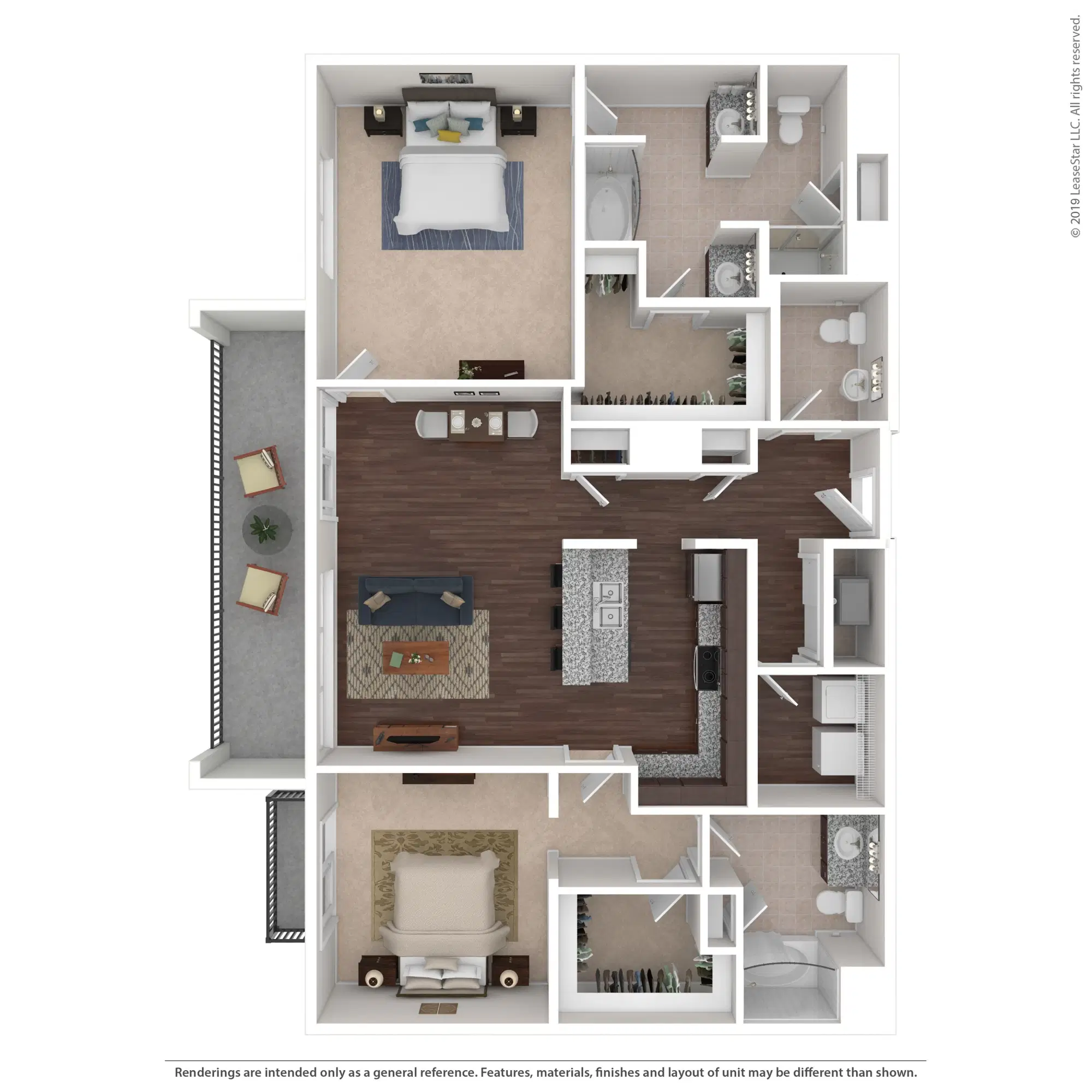 600 Goodale, Columbus – The Faulkner - 2 Bed 2.5 Bath